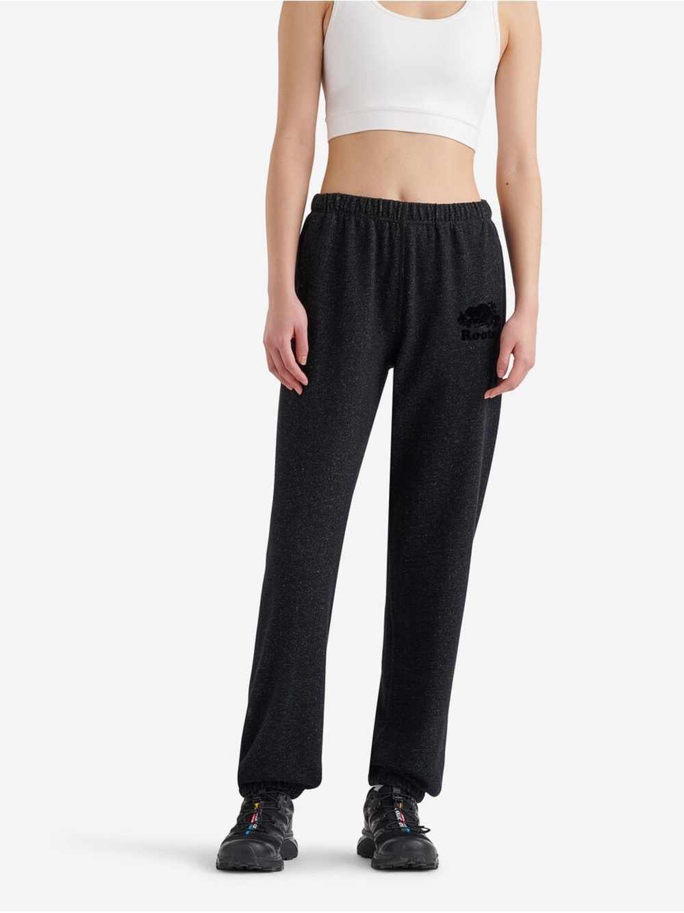 Roots Women's XS Charcoal Grey Boyfriend Sweatpants Joggers